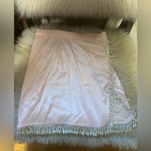 Pink tassel pearl skirt